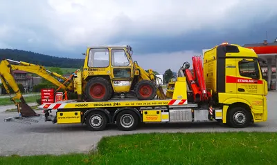 Pomoc drogowa 24h STANLAK Holowanie TIR Przewóz maszyn rolniczych i budowlanych HDS